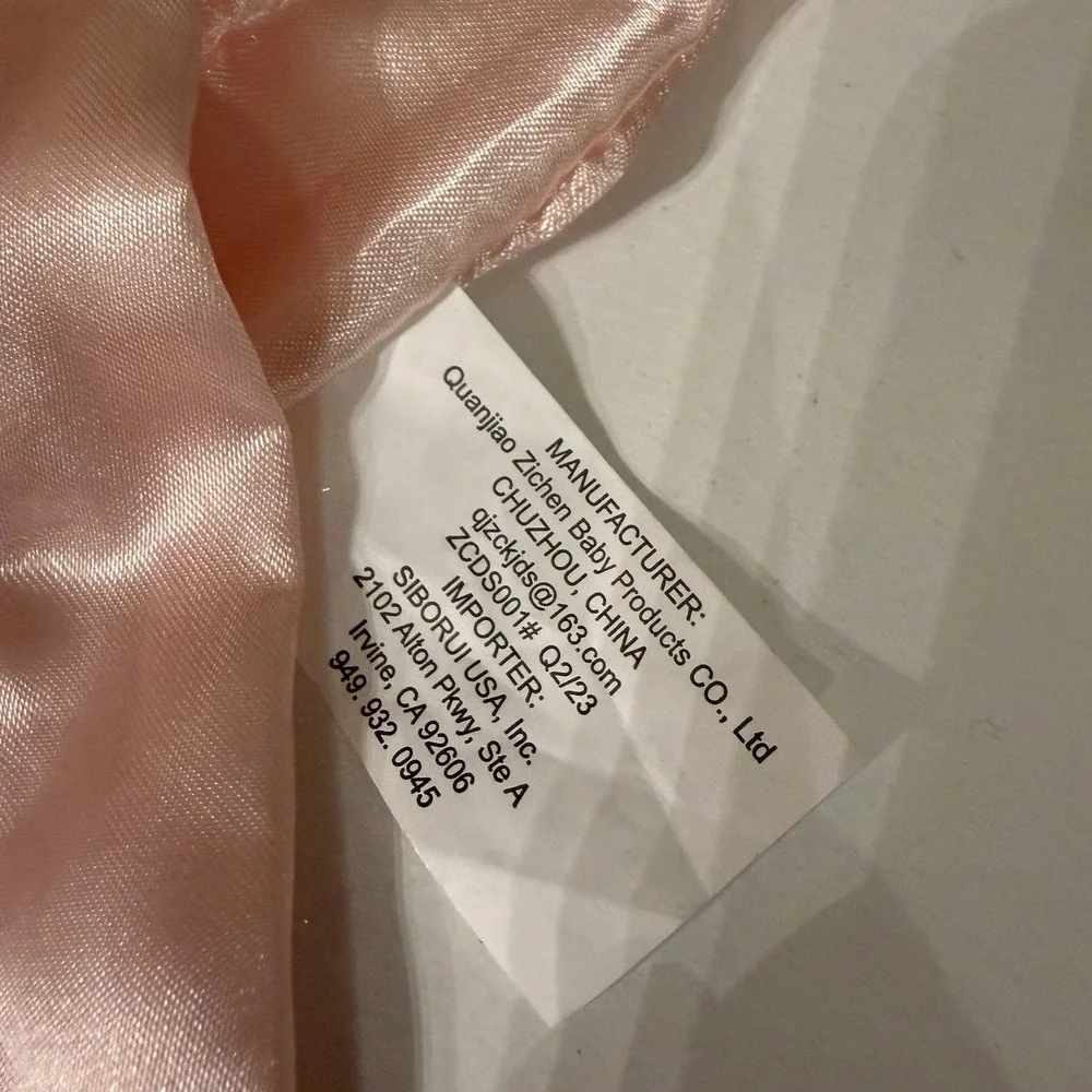 Beilimu Pink Puppy Dog Lovey Security Blanket Satin Trim Baby Comfort Toy